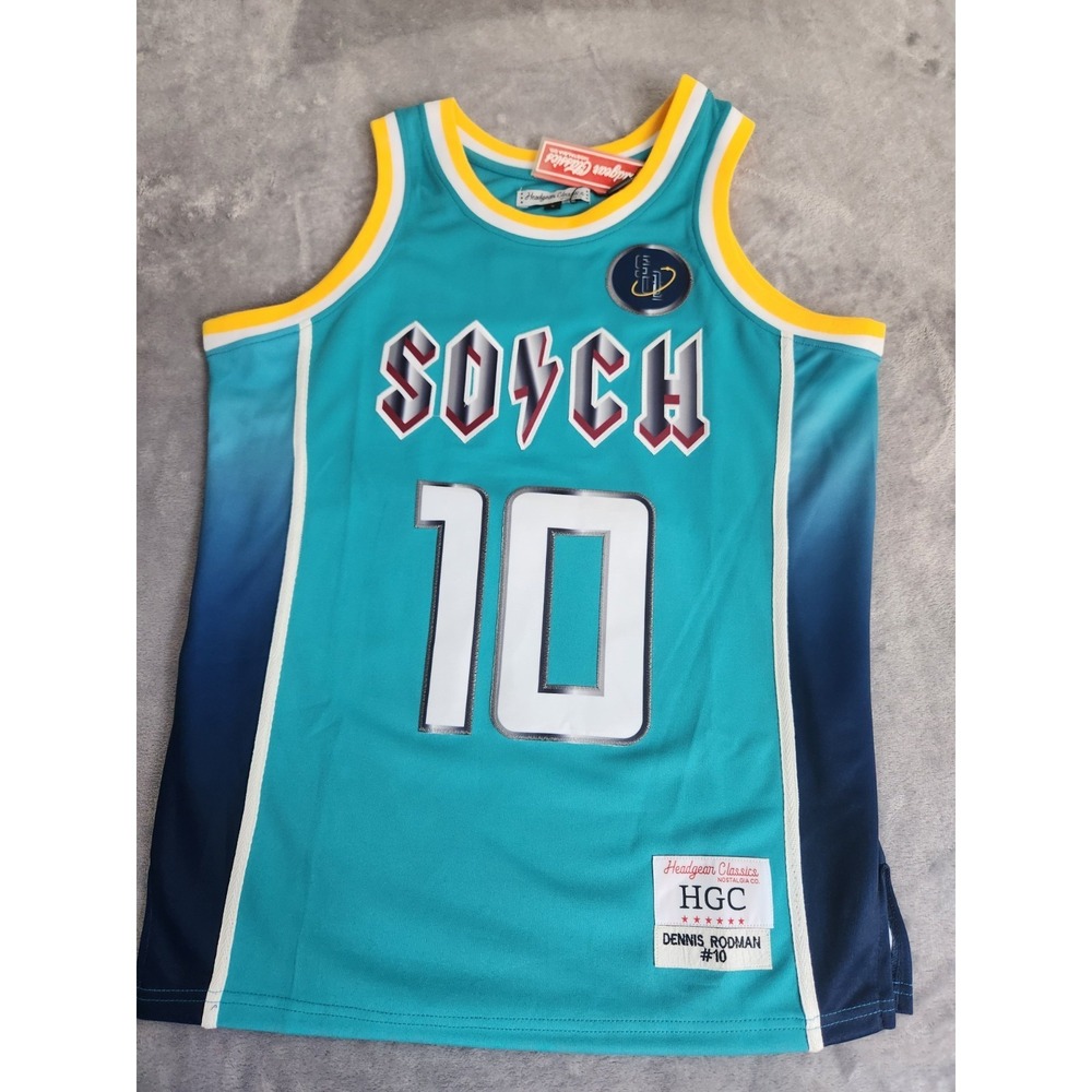 New Headgear Classics Dennis Rodman 10 Mens S High School Basketball  Jersey Nwt